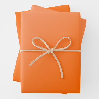 Feuille De Papier Cadeau Dégradé subtil et élégant orange et orange pâle 