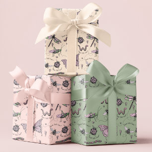 Feuille De Papier Cadeau Délicat doux petit critère Feminine Blush Rose