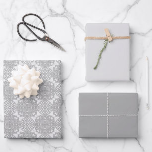 Feuille De Papier Cadeau Dentelle blanche monochromatique