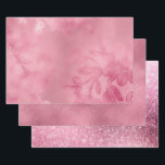 Feuille De Papier Cadeau Dentelle rose chic<br><div class="desc">Fête des mariées de dentelle rose chic</div>