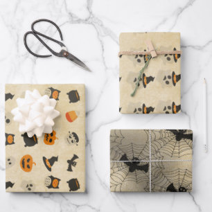 Feuille De Papier Cadeau Déplaisant Cute Halloween Thème Motif