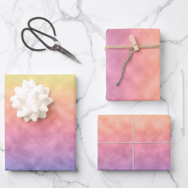 Feuille De Papier Cadeau Déploiement en couleurs (Recto)