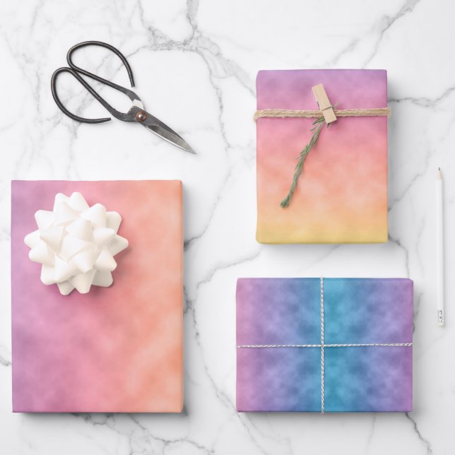 Feuille De Papier Cadeau Déploiement en couleurs (Recto)