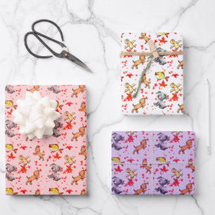 Feuille De Papier Cadeau Des bébés animaux mignons