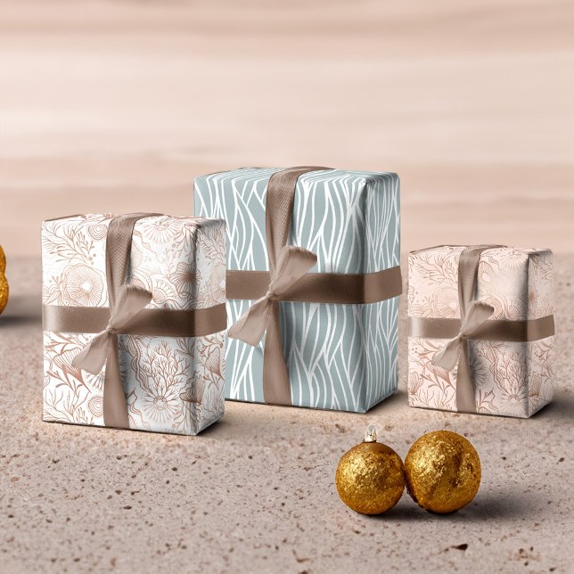 Feuille De Papier Cadeau Design Motif élégant Ocean Marine Life (Elegant Ocean Marine Life Pattern Design Wrapping Paper Sheet)