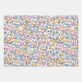 Feuille De Papier Cadeau design pastel