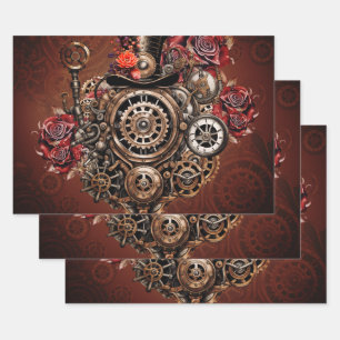 Feuille De Papier Cadeau Design Steampunk merveilleux