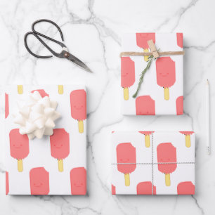 Feuille De Papier Cadeau Dessin de dessin de caricature mignonne à la frais