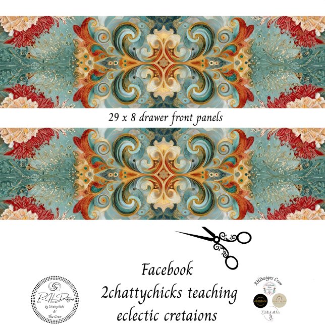 Feuille De Papier Cadeau Devant de tiroir en découpage 29x8 Média mixtes  (Créateur téléchargé)