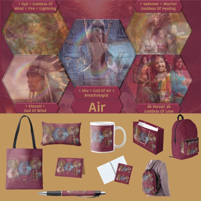 Feuille De Papier Cadeau Dieux et Déesses de l'Air (Get the full “Gods + Goddesses Of Air” collection at:  https://bit.ly/OurAncestorsZazzle
)