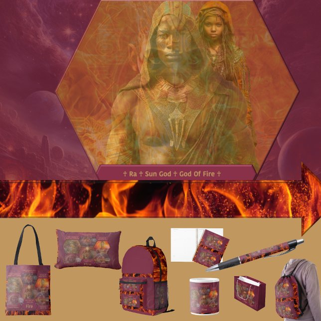 Feuille De Papier Cadeau Dieux et Déesses du Feu (Get the full “Gods + Goddesses Of Fire” collection at: https://bit.ly/OurAncestorsZazzle)