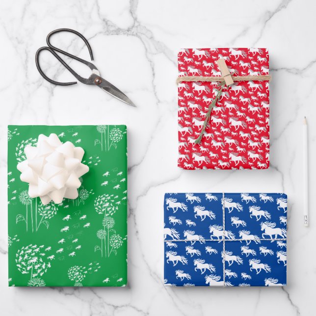 Feuille De Papier Cadeau différents Tölter 3 couleurs (Recto)
