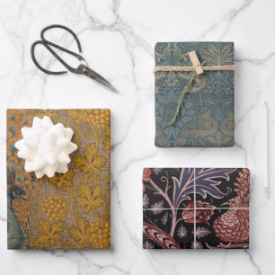 Feuille De Papier Cadeau Dindes Vintage Morris Birds Paon Vigne Dragon