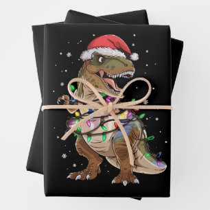 Feuille De Papier Cadeau Dino T-rex Arbre Sweat de Noël Xmas Dino