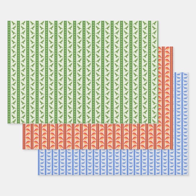 Feuille De Papier Cadeau Dinosaurs (Lot)