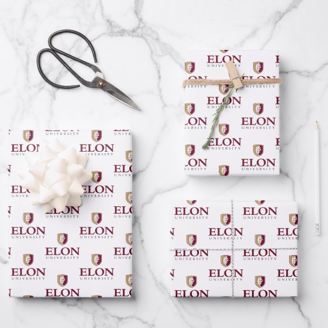 Feuille De Papier Cadeau Diplôme de l'Université Elon (Recto)
