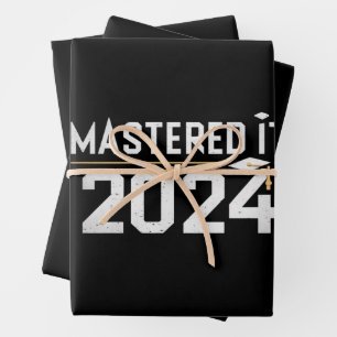 Feuille De Papier Cadeau Diplôme de Master Maîtrisé en 2024 Diplôme de Mast