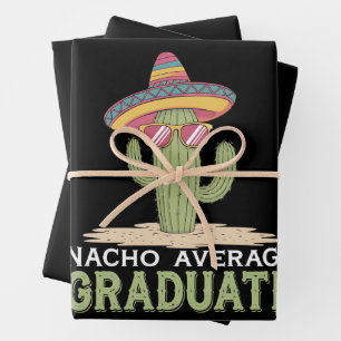 Feuille De Papier Cadeau Diplômé Moyen Nacho Cactus Diplômé Mexicain