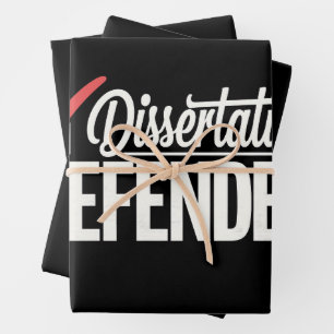 Feuille De Papier Cadeau Dissertation Défendu Doctorat Diplômé