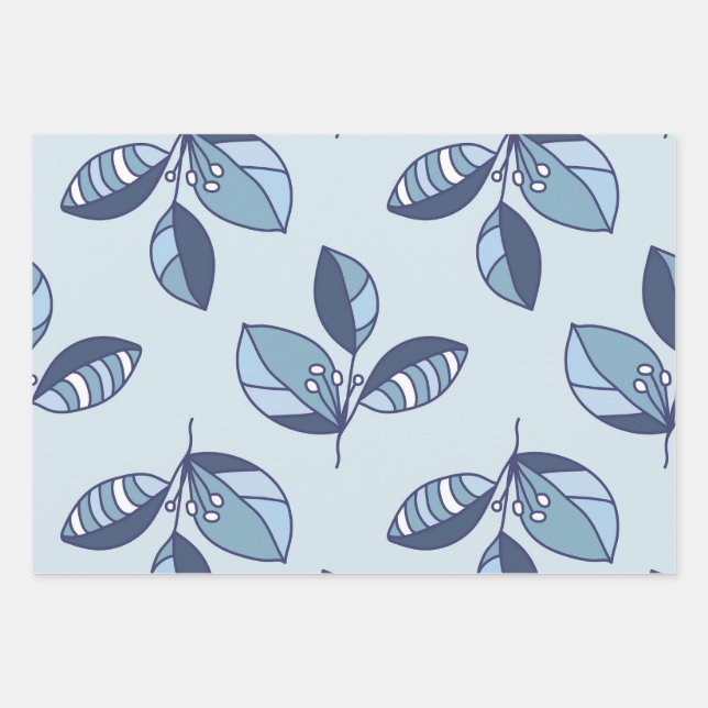 Feuille De Papier Cadeau Ditsy Snowflake pattern backgrounds textures (Devant 2)