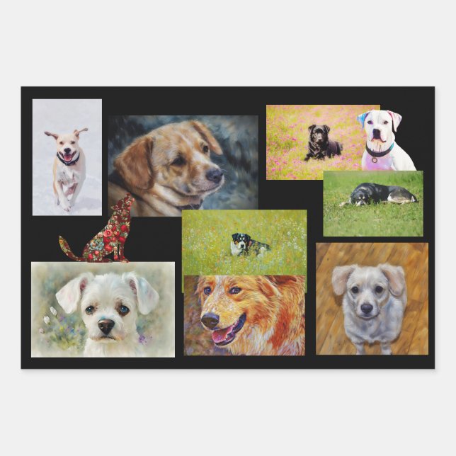 Feuille De Papier Cadeau Dog Lovers Dogs Art Wrapping Craft Paper Personal (Devant)