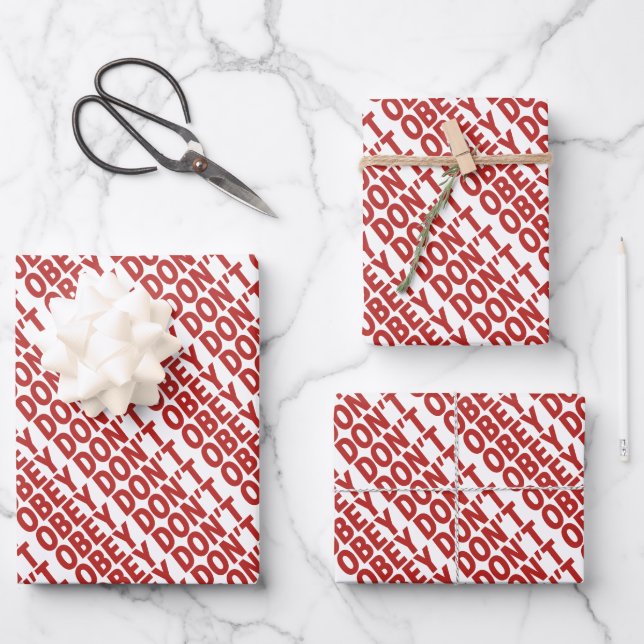 Feuille De Papier Cadeau Don't Obey Portland Frog Protest (Recto)