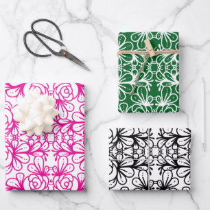 Feuille De Papier Cadeau Doodleroses
