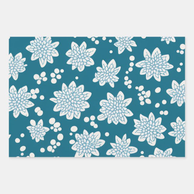 Feuille De Papier Cadeau Dotty Blooms (Devant)