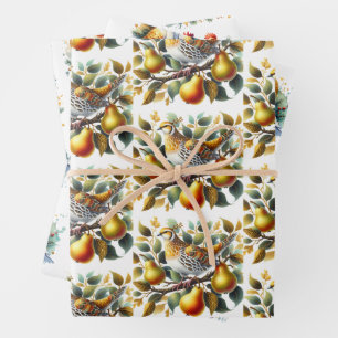 Feuille De Papier Cadeau Douze Jours de Noël