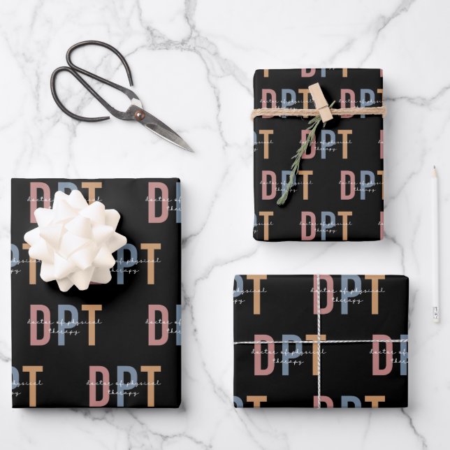 Feuille De Papier Cadeau DPT Docteur en physiothérapie (Recto)