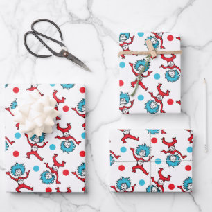 Feuille De Papier Cadeau Dr. Seuss Chose Une Chose Deux   Jumeaux Baby Show