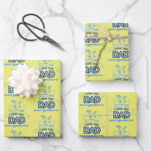 Feuille De Papier Cadeau Dr Seuss   Je t'aime Papa partout