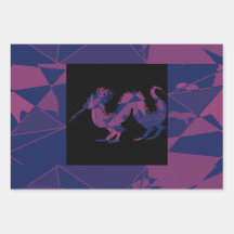 Dragon chinois rouge bleu brisé