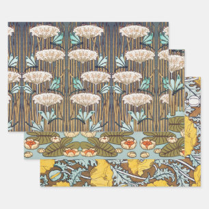 Feuille De Papier Cadeau Dragonflies Water Lilies Marais Art Nouveau