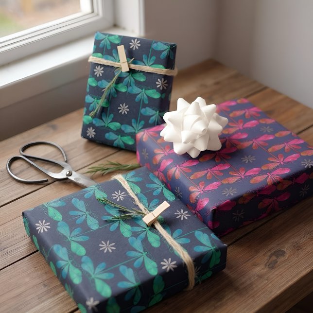 Feuille De Papier Cadeau Dragonfly (Créateur téléchargé)