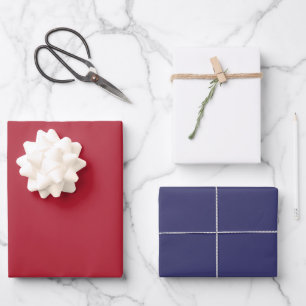 Feuille De Papier Cadeau Drapeau américain rouge blanc et bleu