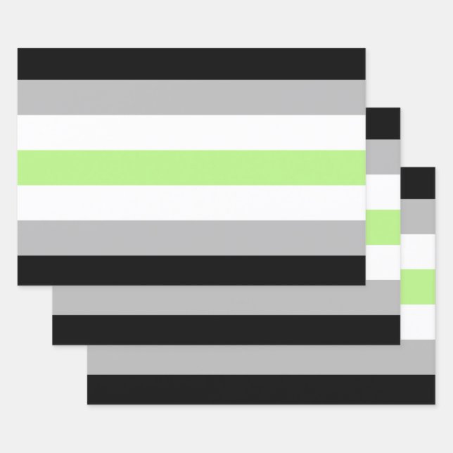 Feuille De Papier Cadeau Drapeau de fierté agender (Lot)