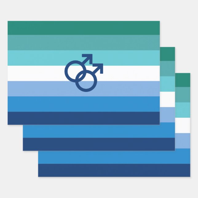 Feuille De Papier Cadeau Drapeau de fierté gay MLM (Lot)