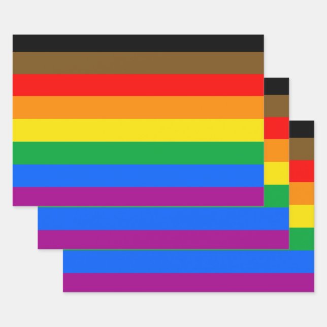 Feuille De Papier Cadeau Drapeau de la fierté arc-en-ciel de Philly (Lot)