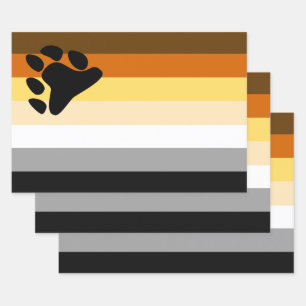 Feuille De Papier Cadeau Drapeau de la fierté des ours