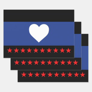 Feuille De Papier Cadeau Drapeau de la Fierté du pied