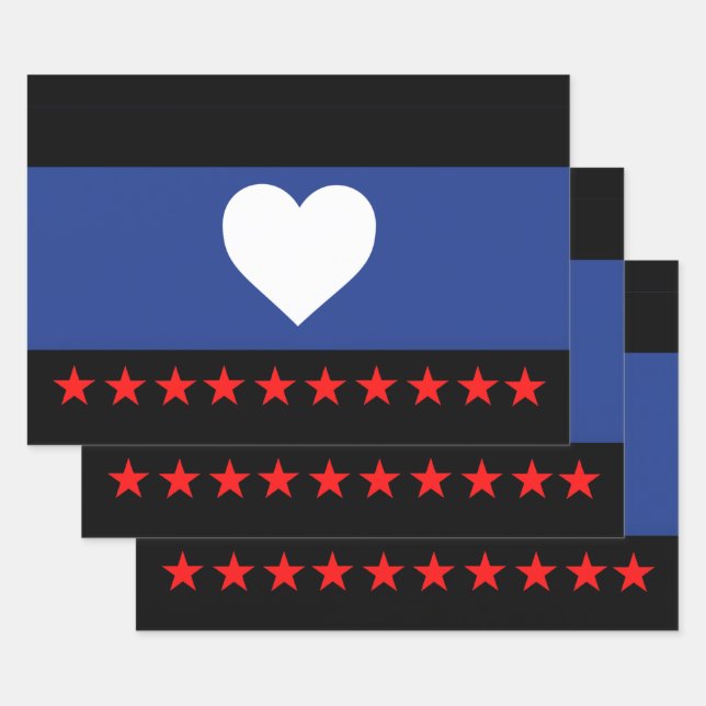 Feuille De Papier Cadeau Drapeau de la fierté du pied (Lot)
