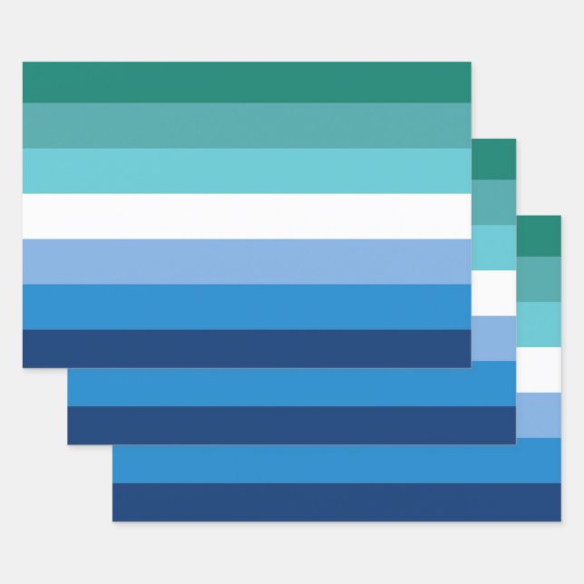 Feuille De Papier Cadeau Drapeau de la fierté masculine gay (Lot)