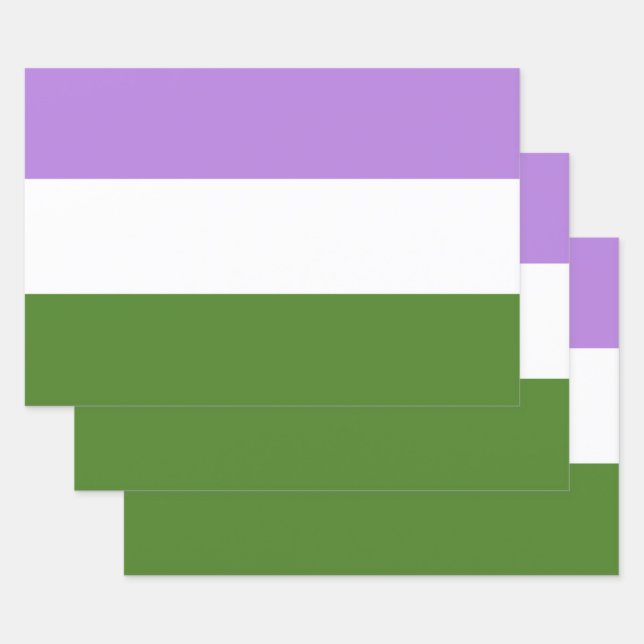 Feuille De Papier Cadeau Drapeau de la fierté queer (Lot)