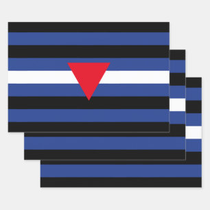 Feuille De Papier Cadeau Drapeau Queer Pride en cuir