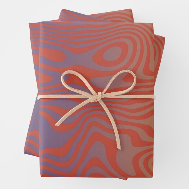 Feuille De Papier Cadeau Dream Flow l Abstract Trippy Pattern - No. 01 (En situation)