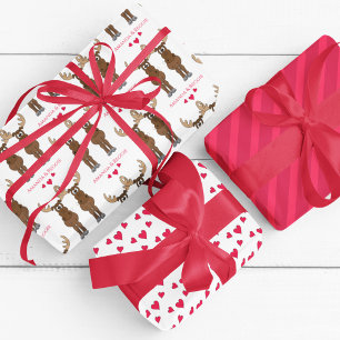 Feuille De Papier Cadeau Drôle Saint Valentin mignon orignal orignal sur me