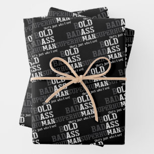 Feuille De Papier Cadeau Drôle Vieux Dit Gag Cadeau Papa Fête des pères