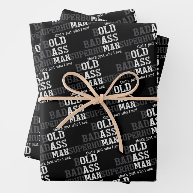 Feuille De Papier Cadeau Drôle Vieux Dit Gag Cadeau Papa Fête des pères (En situation)