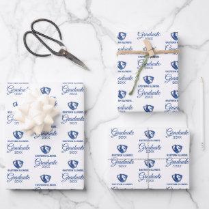 Feuille De Papier Cadeau Eastern Illinois Panthers Head and Wordmark Logo